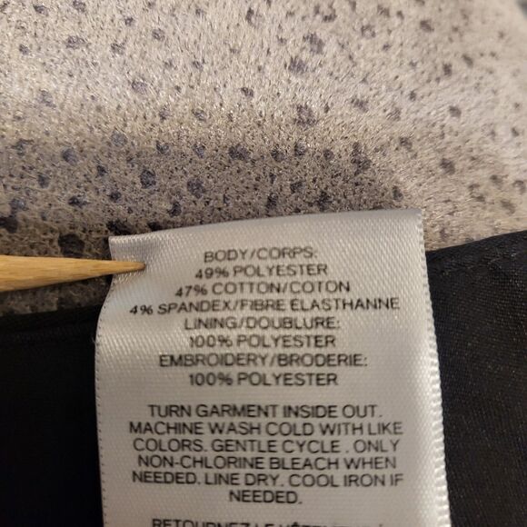 Express Women's Floral Embroidered Straight Pencil Mini Skirt Size 6 Black - Picture 8 of 9